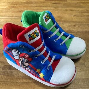 Nintendo Super Mario Kids Plush Sneakers in Blue, Red, Green, White